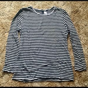 H&M Striped Long Sleeve Street w/ Boat Neck - XS